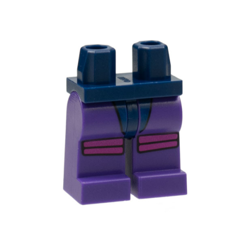 Деталь LEGO 970c89pb06 Hips and Dark Purple Legs with Dark Blue Narrow Leotard and Magenta Double Stripes on Knees Pattern