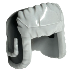 Minifigure, Headgear Ushanka Hat with Molded Light Bluish Gray Fur Lining Pattern