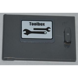 Container, Cupboard 2 x 3 x 2 Door with 'Toolbox' and 2 Wrenches Pattern Model Left Side (Sticker) - Set 9457 Container, Cupboard 2 x 3 x 2 Door with 'Toolbox' and 2 Wrenches Pattern Model Left Side (Sticker) - Set 9457