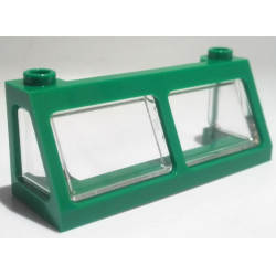 Windscreen 2 x 6 x 2 Train with Trans-Clear Glass (13756 / 13760) - Green Windscreen 2 x 6 x 2 Train with Trans-Clear Glass (13756 / 13760) - Green