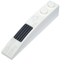 Slope, Curved 6 x 1 with 2 Studs with SW Republic Gunship Light Bluish Gray Circuits and Black Rectangular Panel Pattern Slope, Curved 6 x 1 with 2 Studs with SW Republic Gunship Light Bluish Gray Circuits and Black Rectangular Panel Pattern