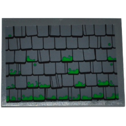 Slope 10 6 x 8 with Roof Slates and Green Moss Pattern (Sticker) - Set 60109 Slope 10 6 x 8 with Roof Slates and Green Moss Pattern (Sticker) - Set 60109