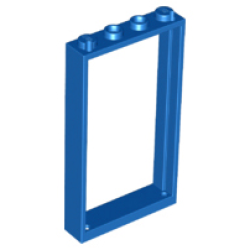 Door, Frame 1 x 4 x 6 with 2 Holes on Top and Bottom - Blue Door, Frame 1 x 4 x 6 with 2 Holes on Top and Bottom - Blue