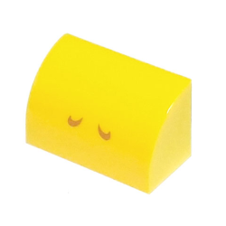 Slope, Curved 1 x 2 with Bottom Stud Holder with 2 Medium Nougat Curved Lines Pattern (Super Mario Kamek / Toady Nostrils) Slope, Curved 1 x 2 with Bottom Stud Holder with 2 Medium Nougat Curved Lines Pattern (Super Mario Kamek / Toady Nostrils)