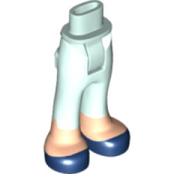 Mini Doll Hips and Trousers with Back Pockets with Light Nougat Feet and Dark Blue Shoes Pattern - Thick Hinge Mini Doll Hips and Trousers with Back Pockets with Light Nougat Feet and Dark Blue Shoes Pattern - Thick Hinge