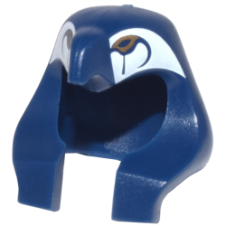 Minifigure, Headgear Headdress Mummy with Bird Head with Gold Eyes and White Patches Pattern Minifigure, Headgear Headdress Mummy with Bird Head with Gold Eyes and White Patches Pattern
