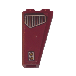 Slope, Inverted 75 2 x 1 x 3 with Vent and Buttons Pattern on Left Side (Sticker) - Set 8102 Slope, Inverted 75 2 x 1 x 3 with Vent and Buttons Pattern on Left Side (Sticker) - Set 8102