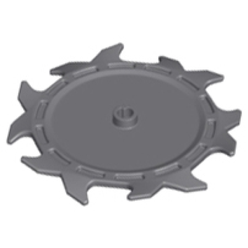 Деталь LEGO 37495 Technic Circular Saw Blade 9 x 9 with Frictionless Axle Hole and Teeth in Alternating Directions