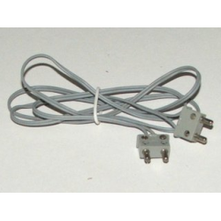 Electric, Wire 12V / 4.5V with 2 Leads, 96 Studs Long with 2 Light Gray Electric, Connector, 2-Way Male Squared Narrow Long without Center Post - Light Gray