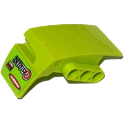 Technic, Panel Car Mudguard Right with 'NITRO', 'LOOK OUT' and 'GIRBON' Pattern (Sticker) - Set 42037 Technic, Panel Car Mudguard Right with 'NITRO', 'LOOK OUT' and 'GIRBON' Pattern (Sticker) - Set 42037