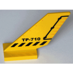 Tail Shuttle with Black 'TP-710', Danger Stripes, and Rudder Pattern