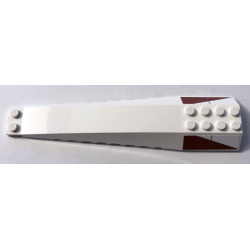 Wedge 16 x 4 Triple Curved with Reinforcements with Red and White Diagonal Pattern on Both Sides (Stickers) - Set 10215 Wedge 16 x 4 Triple Curved with Reinforcements with Red and White Diagonal Pattern on Both Sides (Stickers) - Set 10215