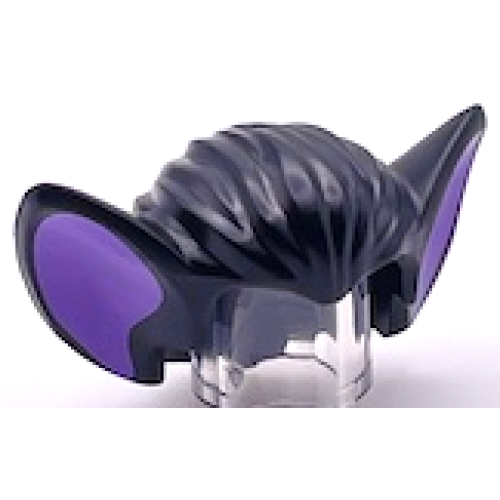 Деталь LEGO 10301pb06 Minifigure, Hair Bat Ears with Medium Lavender Inner Ear Pattern (BAM)