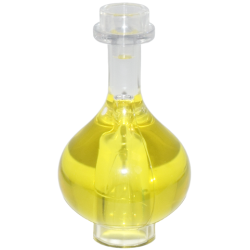 Minifigure, Utensil Bottle, Florence Flask with Molded Trans-Yellow Fluid Pattern
