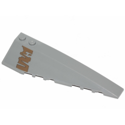 Wedge 10 x 3 Right with Dark Tan Tattered Stripe Pattern (Sticker) - Set 75292