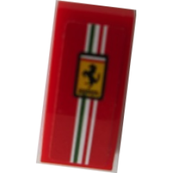 Slope, Curved 2 x 1 x 2/3 with Ferrari Logo and Stripes Pattern (Sticker) - Set 75879 Slope, Curved 2 x 1 x 2/3 with Ferrari Logo and Stripes Pattern (Sticker) - Set 75879
