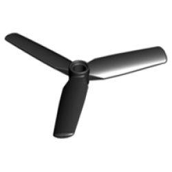 Propeller 3 Blade 9 Diameter with Center Recessed - Black Propeller 3 Blade 9 Diameter with Center Recessed - Black