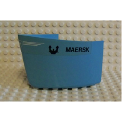 Boat, Hull Smooth Bow 5 x 6 x 3 1/3 with White Deck with Maersk Pattern (Sticker) - Set 1650 Boat, Hull Smooth Bow 5 x 6 x 3 1/3 with White Deck with Maersk Pattern (Sticker) - Set 1650