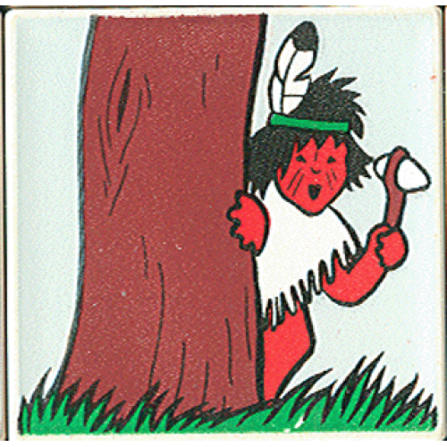 Деталь LEGO 2756pb134 Duplo, Tile 2 x 2 x 1 with Park Mosaic Picture 08 Pattern