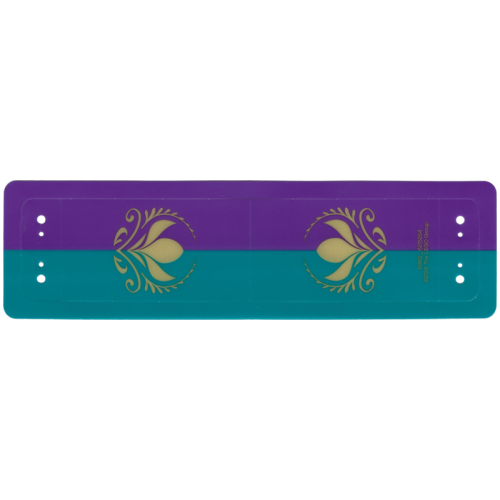 Деталь LEGO 61862 Plastic Canopy with Purple and Dark Turquoise Stripes and Arendelle Crest Flowers Pattern