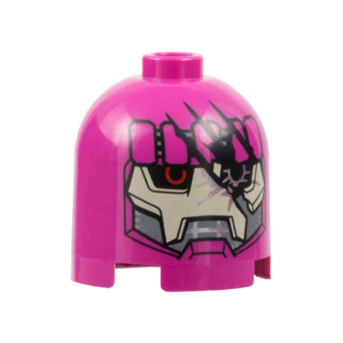 Деталь LEGO 30151pb06 Brick, Round 2 x 2 x 1 2/3 Dome Top with Damaged Sentinel Face Pattern