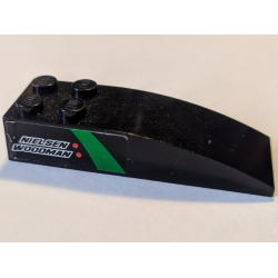 Slope, Curved 6 x 2 with 'NIELSEN WOODMAN' Pattern Model Left Side (Sticker) - Set 8184 Slope, Curved 6 x 2 with 'NIELSEN WOODMAN' Pattern Model Left Side (Sticker) - Set 8184