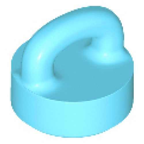 Деталь LEGO 77813 Tile, Round 1 x 1 with Loop - Medium Azure
