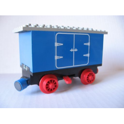 Train Battery Box Car with Switch and Red Wheels and Cargo Doors Pattern on Both Sides (Stickers) - Set 7720 (Undetermined Type)