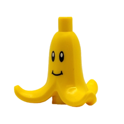 Banana, Peeled with Black and White Eyes and Grin Pattern