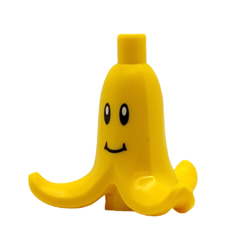 Деталь LEGO 5740pb01 Banana, Peeled with Black and White Eyes and Grin Pattern