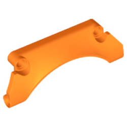 Technic, Panel Car Mudguard Arched #30 9 x 2 x 3 Straight Top - Orange