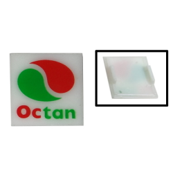 Electric, Light 2 x 2 Clip-On Plate with Octan Logo Pattern