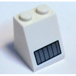 Slope 65 2 x 2 x 2 with Bottom Tube with Light Bluish Gray Vent Grille Pattern (Sticker) - Set 41346 Slope 65 2 x 2 x 2 with Bottom Tube with Light Bluish Gray Vent Grille Pattern (Sticker) - Set 41346