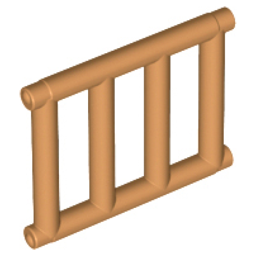 Деталь LEGO 62113 Bar 1 x 4 x 3 Grille with End Protrusions - Medium Nougat