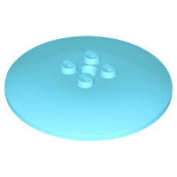 Dish 6 x 6 Inverted (Radar) - Solid Studs - Medium Azure