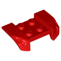 Vehicle, Mudguard 2 x 4 with Headlights Overhang - Red