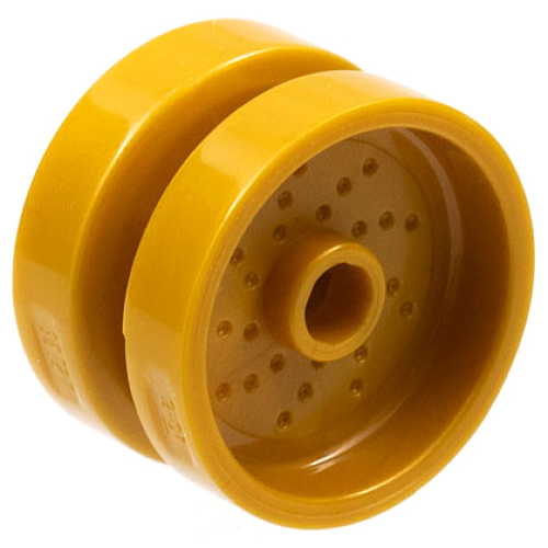 Деталь LEGO 66727 Wheel 18mm D. x 12mm with Pin Hole and Stud, Dotted Brake Rotor Lines - Dark Bluish Gray