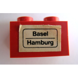 Brick 1 x 2 with 'Basel - Hamburg' Pattern (Sticker) - Set 164