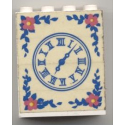 Stickered Assembly 4 x 2 x 4 with Clock Pattern (Sticker) - Set 270-2 - 4 Brick 2 x 4 Stickered Assembly 4 x 2 x 4 with Clock Pattern (Sticker) - Set 270-2 - 4 Brick 2 x 4