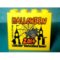 Brick 2 x 4 x 3 with Legoland Deutschland Resort Halloween 2014 Spider Pattern