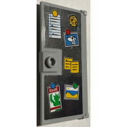 Door 1 x 4 x 6 with Stud Handle with Notes, Photos and Fridge Magnets on Mirrored Background Pattern (Sticker) - Set 21330 Door 1 x 4 x 6 with Stud Handle with Notes, Photos and Fridge Magnets on Mirrored Background Pattern (Sticker) - Set 21330