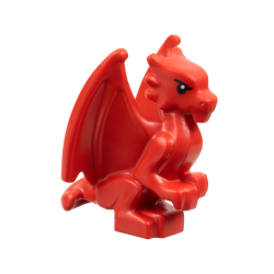 Dragon, Baby, Perched with Folded Wings with Black Eyes and Eyebrows Pattern Dragon, Baby, Perched with Folded Wings with Black Eyes and Eyebrows Pattern