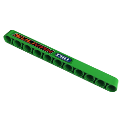 Technic, Liftarm Thick 1 x 11 with 'SULIVAN' and 'OIL' Pattern Model Left Side (Sticker) - Set 42129