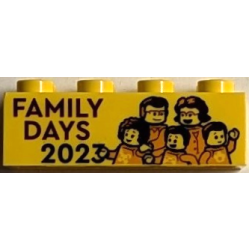 Brick 2 x 4 with 'FAMILY DAYS 2023' Pattern Brick 2 x 4 with 'FAMILY DAYS 2023' Pattern