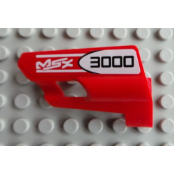 Technic, Panel Fairing #24 Small Short, Small Hole, Side B with 'MSX 3000' Pattern (Sticker) - Set 8682