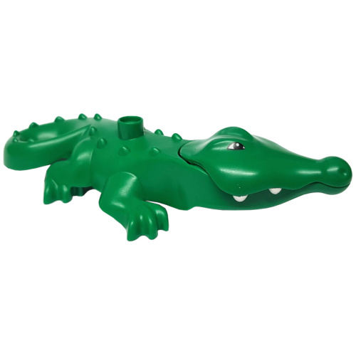 Деталь LEGO 87963c01pb01 Duplo Alligator / Crocodile Large with Opening Jaw and Wide Snout