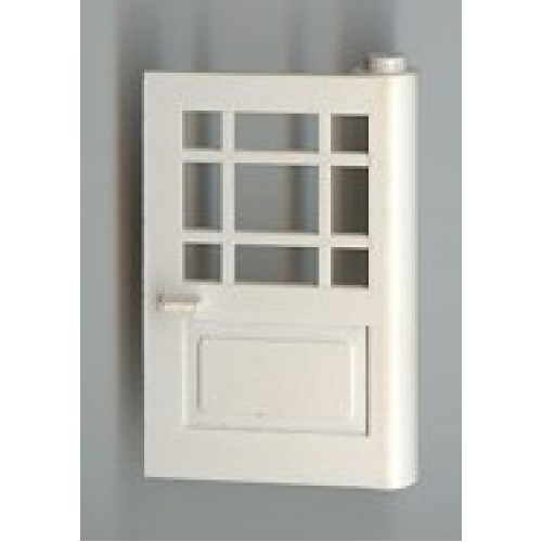Деталь LEGO 3861mi Minitalia Door 1 x 4 x 5 with 9 Panes - White