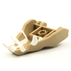 Dragon Head (Ninjago) Jaw with 2 Bar Handles on Back with Molded White Teeth Pattern Dragon Head (Ninjago) Jaw with 2 Bar Handles on Back with Molded White Teeth Pattern