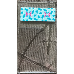 Glass for Window 1 x 4 x 6 with Dark Pink, Light Aqua and Medium Azure Mosaic Tiles Pattern (Sticker) - Set 41347