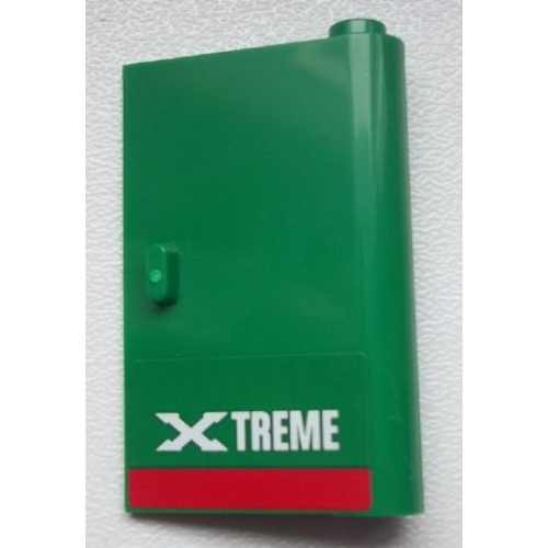 Деталь LEGO 58380pb07 Door 1 x 3 x 4 Right - Open Between Top and Bottom Hinge with 'XTREME' Pattern (Sticker) - Set 60025